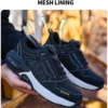 Chaussures de sécurité pour hommes – Style tendance, embout en acier anti-écrasement, semelle en Kevlar – Bottes de travail pour extérieur et atelier industriel – Fermeture à bouton