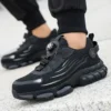 Chaussures de sécurité pour hommes avec système de serrage rotatif – Style sportif, anti-écrasement et anti-perforation