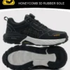 Chaussures de sécurité pour hommes – Style tendance, embout en acier anti-écrasement, semelle en Kevlar – Bottes de travail pour extérieur et atelier industriel – Fermeture à bouton