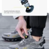 Chaussures de sécurité pour hommes à système de serrage rotatif, chaussures de travail, bottes de sécurité anti-perforation, bottes tactiques.