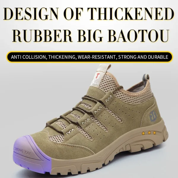 Les chaussures de sécurité pour hommes, légères, souples, confortables, respirantes et antidérapantes.