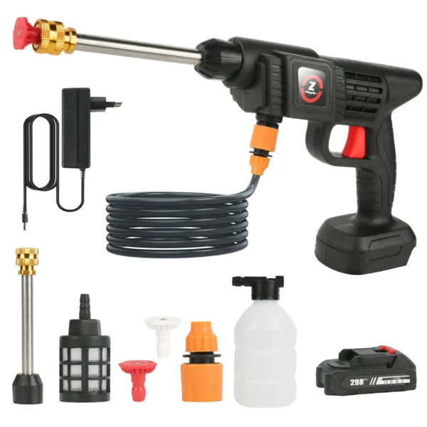 Pistolet de lavage de voiture haute pression 100 bars, sans fil, rechargeable, puissant, pour batterie Makita.