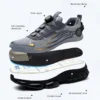 Chaussures de sécurité pour hommes avec système de serrage rotatif – Style sportif, anti-écrasement et anti-perforation
