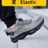 Chaussures de sécurité pour hommes à système de serrage rotatif, chaussures de travail, bottes de sécurité anti-perforation, bottes tactiques.