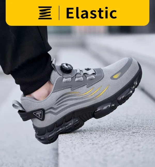 Chaussures de sécurité pour hommes à système de serrage rotatif, chaussures de travail, bottes de sécurité anti-perforation, bottes tactiques.