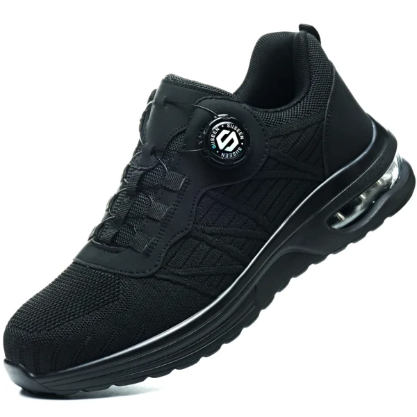 Chaussures de sécurité pour hommes avec fermeture rotative – Légères, anti-chocs et anti-perforation – Style sportif pour les professionnels en extérieur