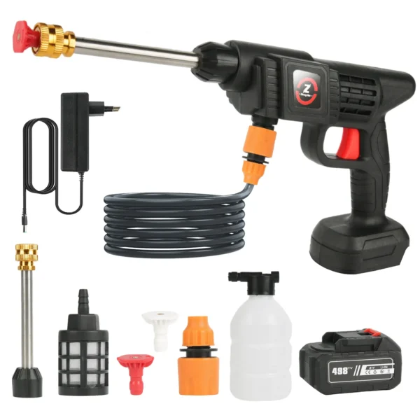 Pistolet de lavage de voiture haute pression 100 bars, sans fil, rechargeable, puissant, pour batterie Makita.