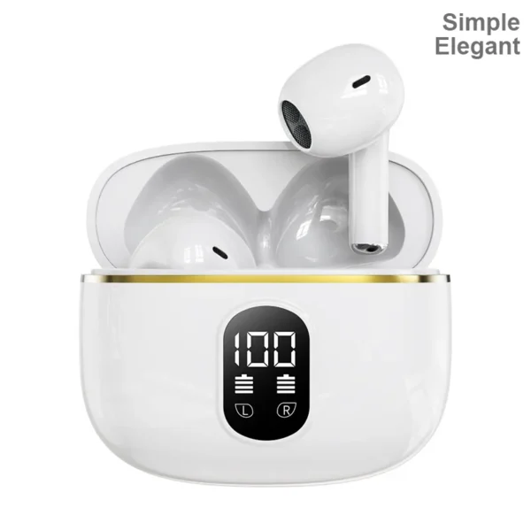Écouteurs sans fil Bluetooth avec réduction de bruit ENC pour les appels, son stéréo Hi-Fi – Modèle Pro4s (compatible Xiaomi et AirPods)