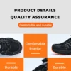 Chaussures de sécurité pour hommes avec fermeture rotative, embout en acier, bottes de travail industrielles respirantes.