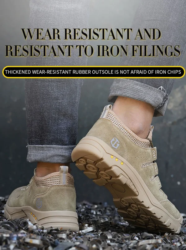 Les chaussures de sécurité pour hommes, légères, souples, confortables, respirantes et antidérapantes.
