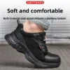 Chaussures de sécurité anti-perforation pour hommes, chaussures de travail d'été respirantes en maille, embout en plastique.