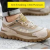 Chaussures de sécurité isolantes pour hommes avec embout en plastique, baskets de travail antidérapantes, chaussures de protection et bottes de travail anti-perforation.