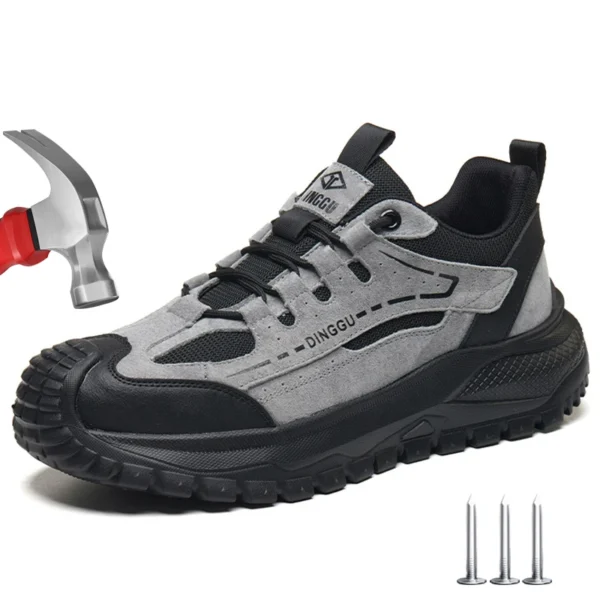Chaussures de sécurité pour hommes avec embout en acier – Protection anti-écrasement et anti-perforation.
