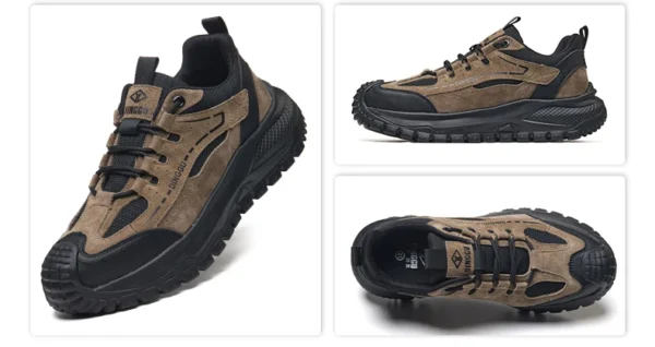 Chaussures de sécurité pour hommes avec embout en acier – Protection anti-écrasement et anti-perforation.