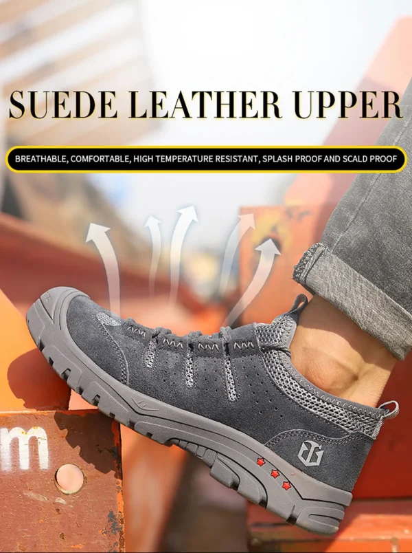 Les chaussures de sécurité pour hommes, légères, souples, confortables, respirantes et antidérapantes.