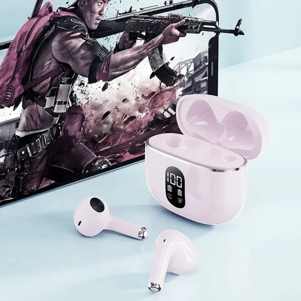 Écouteurs sans fil Bluetooth avec réduction de bruit ENC pour les appels, son stéréo Hi-Fi – Modèle Pro4s (compatible Xiaomi et AirPods)