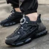 Chaussures de sécurité pour hommes avec système de serrage rotatif – Style sportif, anti-écrasement et anti-perforation