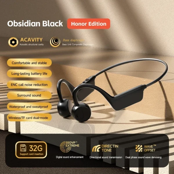 Nouveau casque sans fil Lenovo à conduction osseuse pour la natation et le sport – Bluetooth 5.4, étanche IPX8, avec microphone, idéal pour l'entraînement et le fitness.