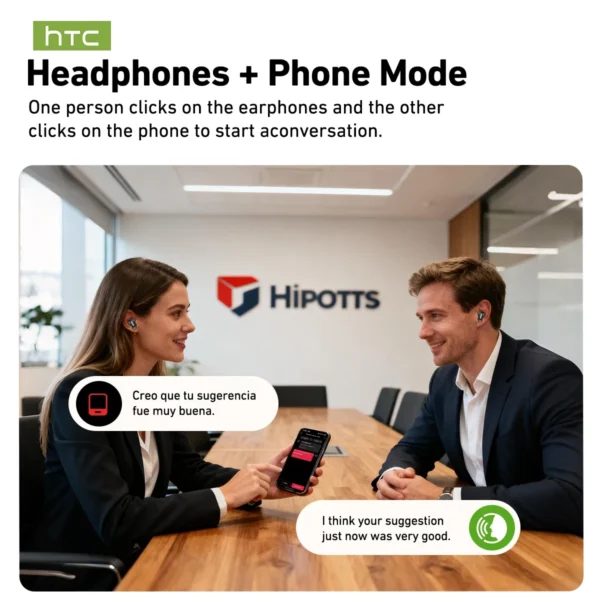 Écouteurs Bluetooth HTC NE76, mini-écouteurs invisibles avec traducteur IA pour le sommeil, écouteurs sans fil souples – Orange.