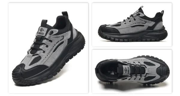 Chaussures de sécurité pour hommes avec embout en acier – Protection anti-écrasement et anti-perforation.