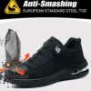 Chaussures de sécurité pour hommes avec fermeture rotative – Légères, anti-chocs et anti-perforation – Style sportif pour les professionnels en extérieur