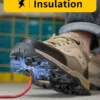 Chaussures de sécurité, pour hommes, anti-écrasement, anti-perforation et  isolantes.