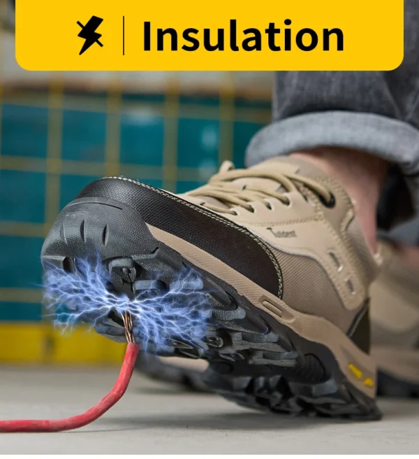 Chaussures de sécurité, pour hommes, anti-écrasement, anti-perforation et  isolantes.