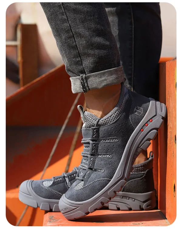 Les chaussures de sécurité pour hommes, légères, souples, confortables, respirantes et antidérapantes.