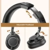 Casque audio filaire professionnel New Bee pour DJ et studio, avec microphone, circum-aural, haute résolution (Hi-Res), pour monitoring et écoute musicale.