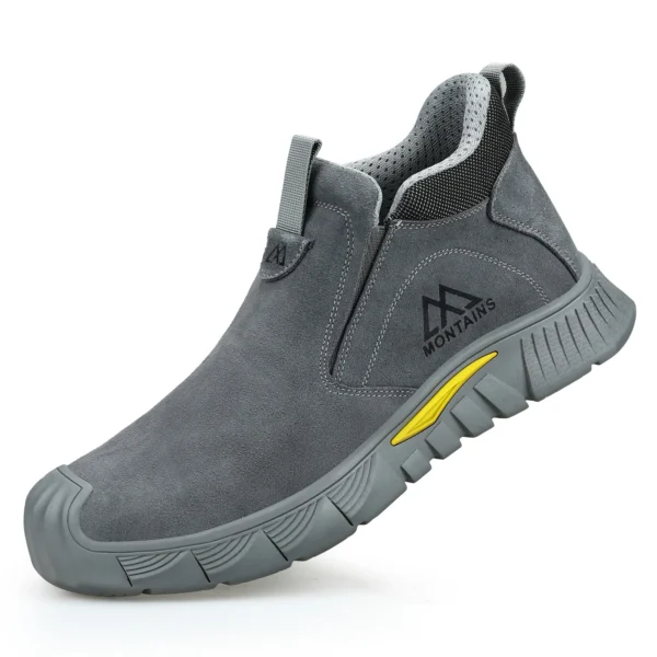 Chaussures de sécurité pour soudeurs (hommes) – Protection de travail anti-écrasement et anti-perforation, avec embout en acier.