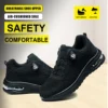 Chaussures de sécurité pour hommes avec fermeture rotative – Légères, anti-chocs et anti-perforation – Style sportif pour les professionnels en extérieur