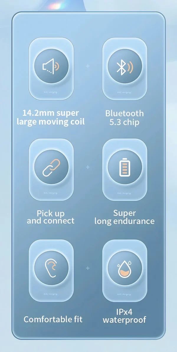 Écouteurs sans fil Bluetooth avec réduction de bruit ENC pour les appels, son stéréo Hi-Fi – Modèle Pro4s (compatible Xiaomi et AirPods)