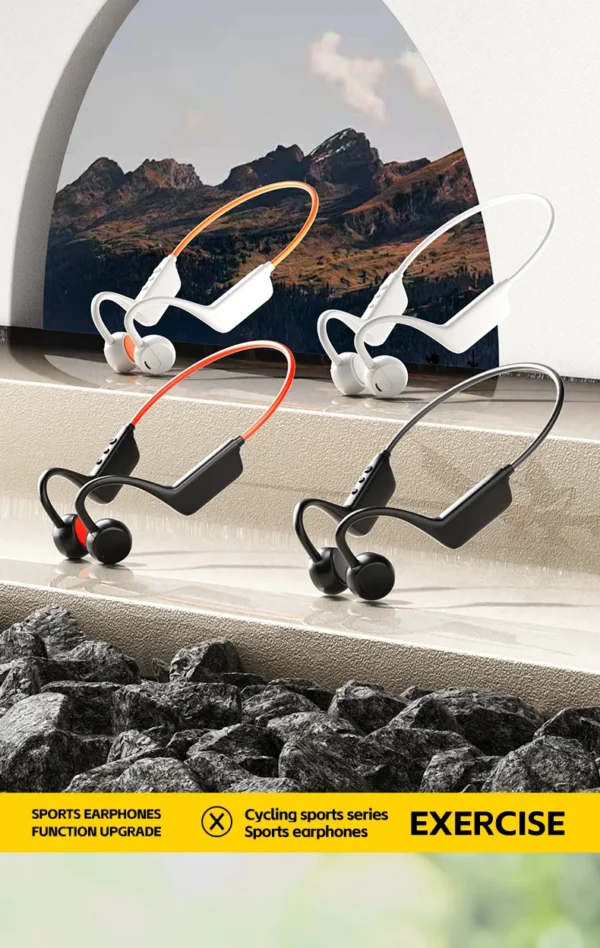 Nouveau casque sans fil Lenovo à conduction osseuse pour la natation et le sport – Bluetooth 5.4, étanche IPX8, avec microphone, idéal pour l'entraînement et le fitness.