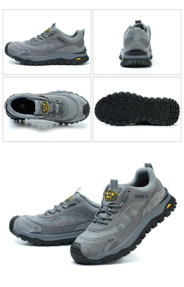 Chaussures de sécurité isolantes pour hommes avec embout en plastique, baskets de travail antidérapantes, chaussures de protection et bottes de travail anti-perforation.