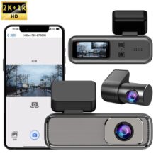 Dashcam HD 2K/1K avec connectivité Wi-Fi et liaison smartphone.