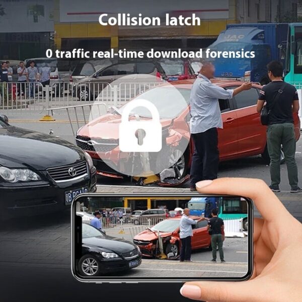 Enregistreur vidéo pour voiture avec double enregistrement, contrôle par application et géolocalisation GPS à distance.