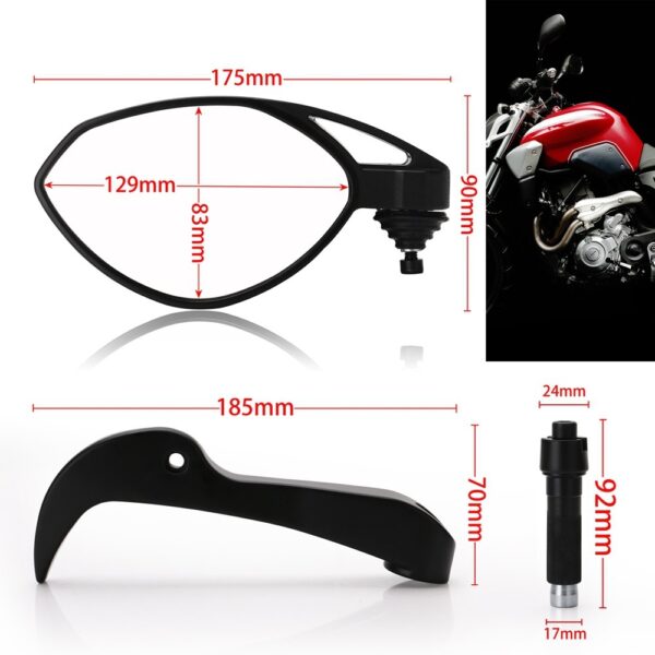 Motorcycle Accessories Hand Guard Brake Lever Secondary Side Mirror