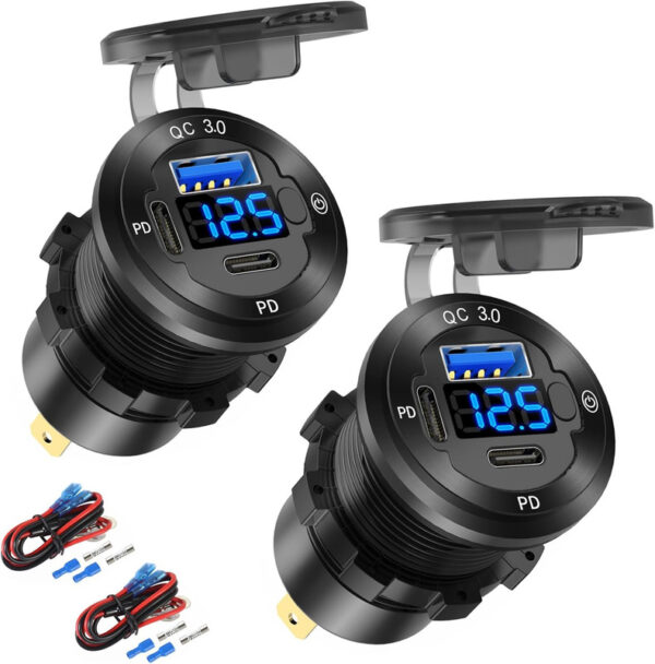 Hot-selling Car And Motorcycle Modified Usb Car Charging Metal