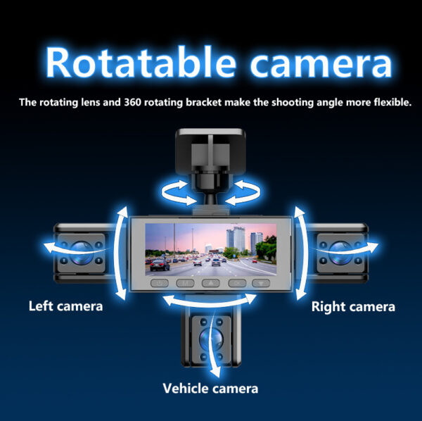 Five Camera Driving Recorder, 1080P High-definition Night Vision, Mobile App For Viewing Videos